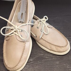 Sperry Cream Leather Boat Shoes for Men 10M. NEW!!!